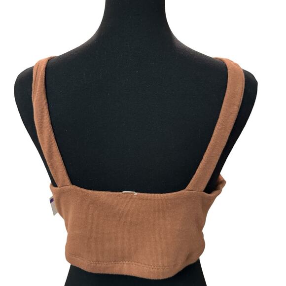 New - BP. NORDSTROM ~ Organic Cotton V Neck Pullover Cropped Tank Top XL - Picture 3 of 5